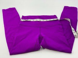 Lululemon athletica Womens Size 4 Purple Stripe Crop Capri Leggings